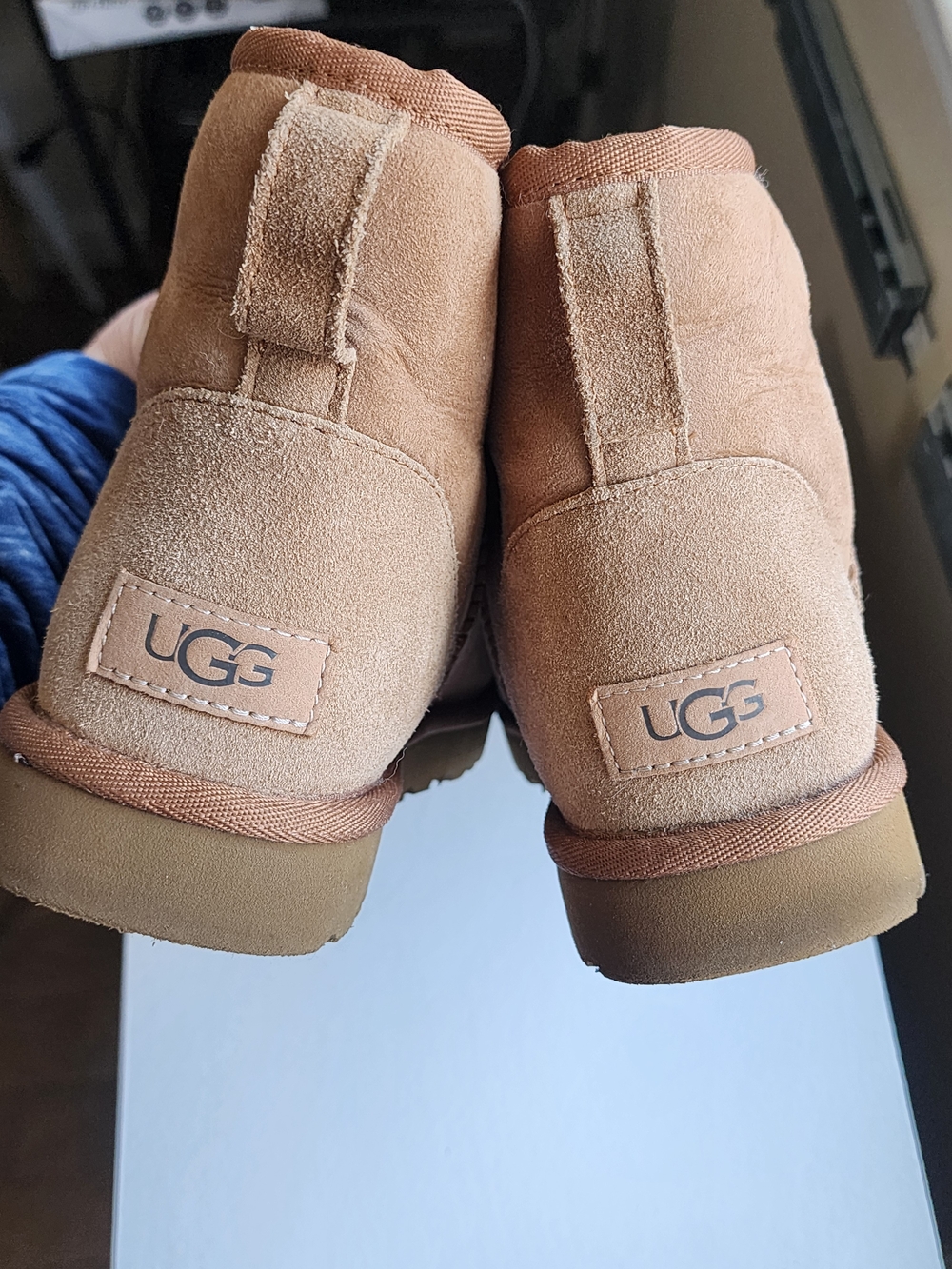 UGG Classic Short Suede Booties in Chestnut Tan - Picture 3 of 6